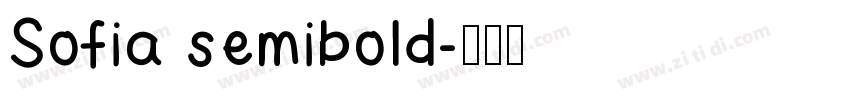 Sofia semibold字体转换